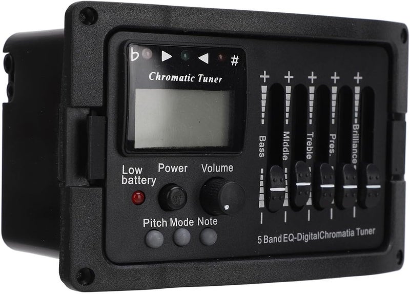 Wal front Guitar Preamp EQ Equalizer 5 Band 5 Professional Acoustic Guitar Preamplifier Equalizer with Tuner - Image 1